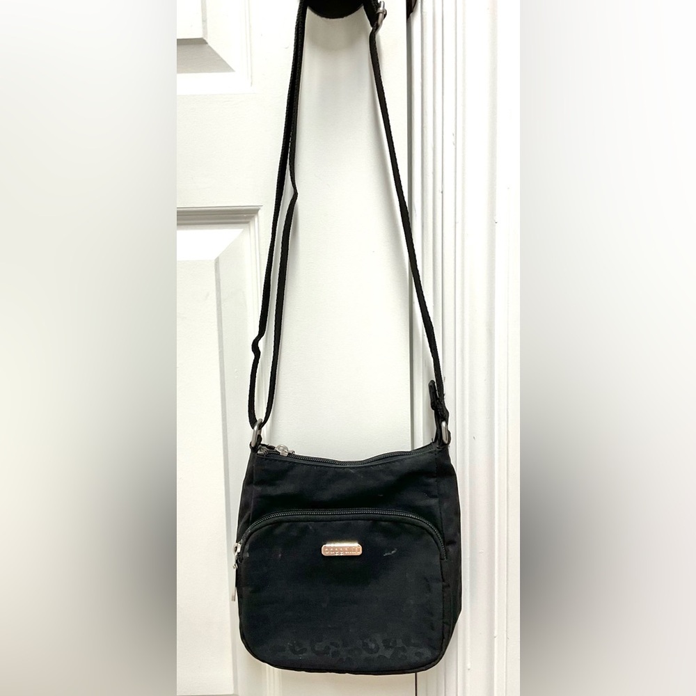 Baggallini Black Crossbody Bag Leopard